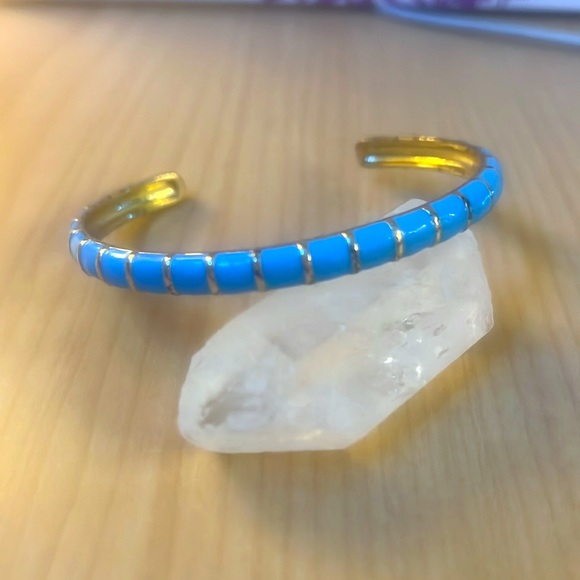 Blue Enamel Cuff Bangle Bracelet *NEW* - Picture 3 of 8